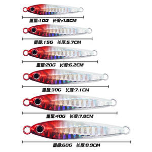 Señuelo de Pesca Jig Metálico Duro de 10g 15g 20g 30g 40g 60g para Jigging, Spinning y Swimbait, Aparejo de Hundimiento para Pesca en Lago y Arroyo - Product Image 3