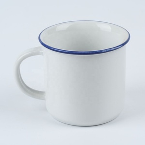 Tasse en émail vintage écologique tasse à café ou à thé tasse vintage cadeau décor rustique tasse de camping - Product Image 2