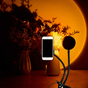 Proyektor Desktop RGB, lampu suasana hati USB pelangi suasana LED suasana matahari terbenam lampu malam dengan klip untuk siaran langsung - Product Image 5