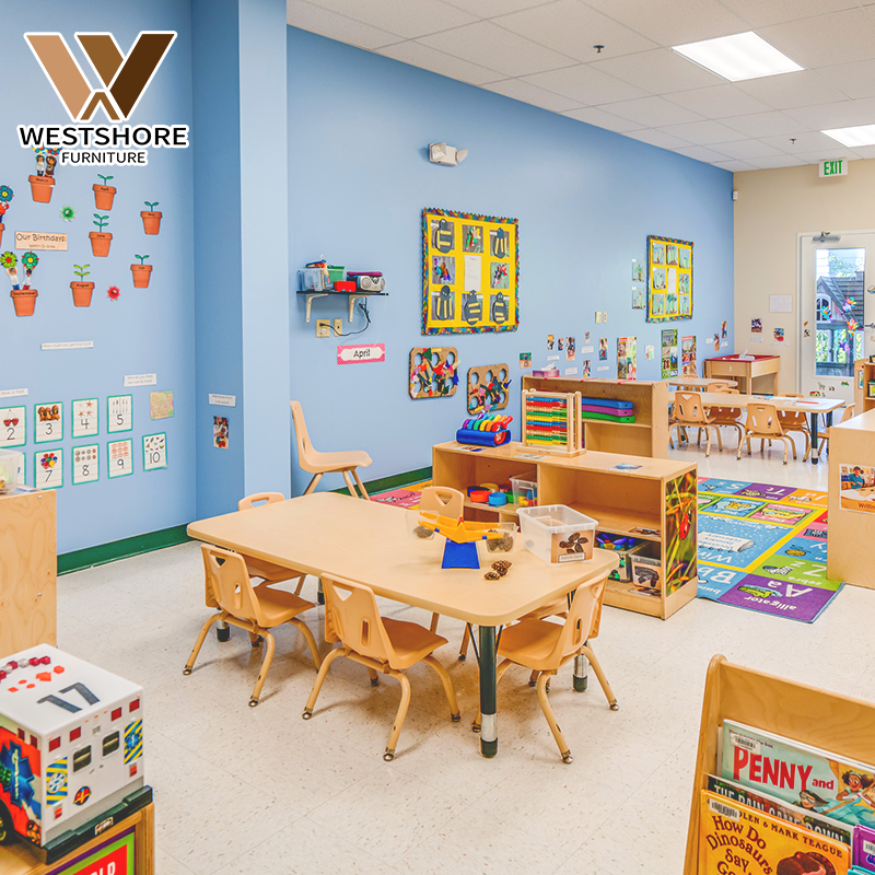 Montessori Daycare Furniture Wooden Kindergarten Desk