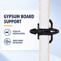 Entretoise de support de circuit imprimé en nylon noir et blanc à clipser, double tête, avec clip de verrouillage à pousser, support de carte de circuit imprimé en plastique