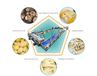 Machine automatique de fabrication de chips de manioc à la française, ligne de production de chips de pommes de terre 100 kg/h pour petites entreprises