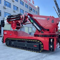 Grue sur chenilles tout-terrain JW, commande à distance 360°, capacité 65000 kg, moment de levage 2600 KN.M, hauteur de levage maximale 18200 mm, chenilles en caoutchouc