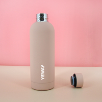 Bouteille d'eau Yeway la plus populaire, 500 ml, 750 ml, à double paroi, à petite ouverture, en acier inoxydable, isolée sous vide
