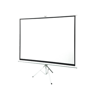 Trípode Portátil para Proyector <span class=keywords><strong>Telon</strong></span> de 74 Pulgadas 16:9, de Aleación de Aluminio Blanco Mate, con Ángulo de Visión de 170 Grados, Pantalla para Exteriores - Product Image 4