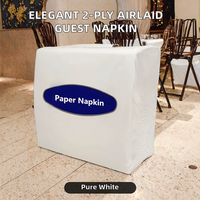 Serviettes en papier jetables de haute qualité, 2 plis, effet lin, pour hôtels, prix abordable, élégantes, blanches, 4/6/8