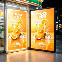 Cajas de Luz LED Ultrafinas de 8mm para Publicidad en Escaparates de Tiendas, 3000K-6000K, Letrero Retroiluminado de Pared
