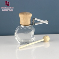 Flacon diffuseur de parfum pour voiture suspendu en verre transparent de 10 ml (1/3 oz) avec bouchon en bois