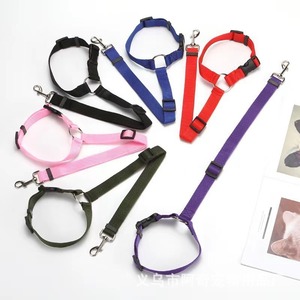 Sangle de remorquage solide en nylon avec anneau circulaire, laisse pour <span class=keywords><strong>chien</strong></span> réglable et extensible, accessoires pour animaux de compagnie pour voiture - Product Image 4