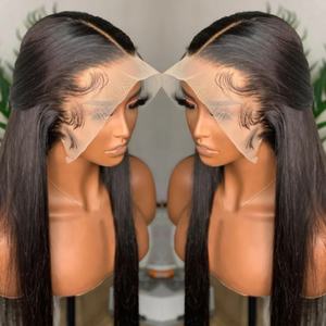 Perruques en dentelle frontale en cheveux humains brésiliens bruts bon marché pour femmes noires, perruques en dentelle frontale sans colle, perruques en dentelle frontale HD complètes, mèches de cheveux humains, fournisseur de cheveux - Product Image 1