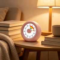 Minuteur visuel mécanique analogique rotatif à chiffres pour enfants, 60 minutes, avec aimant, pour restaurant, table, bureau, cuisine, étude, cadeau, tour de magie