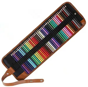 פרימיום אמן צבעוני עיפרון סט, בד תיק בצבע עיפרון ארוז 48 חריץ צביעת עיפרון מחזיק Orgnizer