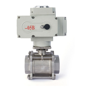 Válvula de Bola Eléctrica de Tres Piezas Dongqi Q911F-16P DN15 20 25 32 40 para Control de Agua, Gas y Aceite, Compatible con OEM - Product Image 1
