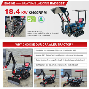 Motoculteur multifonctionnel, cultivateur rotatif, mini-tracteurs, moteur diesel, petit tracteur à quatre roues motrices, 35 CV, 55 CV, tracteur à chenilles - Product Image 4