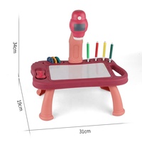 Tableau d'écriture effaçable éducatif pour enfants, avec lumière LED, jouets de table à dessin, projecteur de dessin pour enfants