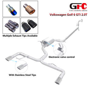 Échappement complet pour <span class=keywords><strong>Golf</strong></span> 6 <span class=keywords><strong>GTI</strong></span> 2.0T, système d'échappement à soupape électronique, acier inoxydable, échappement performance - Product Image 1