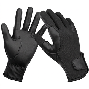 <b>Kids</b> Leather Insulated Horse Riding Gloves, Breathable - Product Image 1