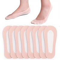 Chaussettes invisibles pour femmes, chaussettes basses pour ballerines, antidérapantes, en coton et nylon, chaussettes cachées invisibles