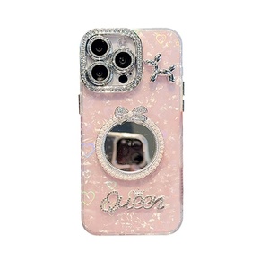 Funda para Teléfono Móvil <span class=keywords><strong>iPhone</strong></span> 17 Pro Max con Diseño de Estrella y Diamantes de Imitación, Oso, Corazón y Espejo Redondo, Venta al Por Mayor para 16, 15, <span class=keywords><strong>14</strong></span> Plus - Product Image 6
