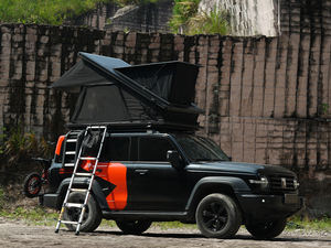 Tente de toit rigide CRT-006, imperméable, protégée contre les UV, tente de toit de voiture pop-up, adaptée aux SUV, <span class=keywords><strong>camping</strong></span> tout-terrain - Product Image 5