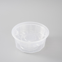 Bol à soupe rond en plastique PP transparent de 1000 ml avec couvercle assorti pour l'emballage à emporter des restaurants de nouilles - Vente en gros usine