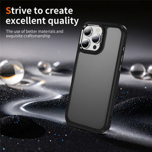 Coque de télé<span class=keywords><strong>phone</strong></span> antichoc translucide mate en PC+TPU avec cadre métallique pour appareil photo, compatible iPhone 17 Air 16 Pro Max 15 14 Plus 13 <span class=keywords><strong>12</strong></span> - Product Image 5