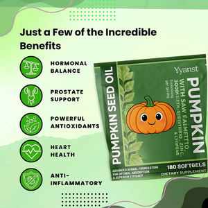 Cápsulas blandas de Saw Palmetto sin gluten de alta calidad con aceite de semilla de calabaza que promueven la salud de la próstata y la salud del corazón. - Product Image 3