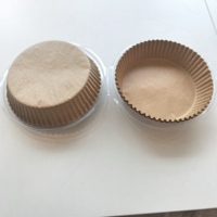 Plateau de cuisson jetable en bois personnalisable de 6,3 pouces carrées pour friteuse à air, revêtement double face, doublure absorbante d'huile, papier alimentaire