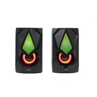 Cool Mini USB Alimenté Coloré RVB Home Cinéma Karaoké HiFi Stéréo 2.0 Canaux Filaire Ordinateur Gaming Haut-Parleur pour TV Ordinateur Portable