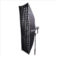 TRIOPO K3-30120 Boîte à lumière octogonale 30x120cm avec grille nid d'abeille et fixation rapide Bowens