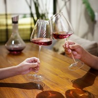 Verre à vin rouge en cristal à fond concave créatif pour la Bourgogne, style français, sans poignée, sans couvercle, grande capacité