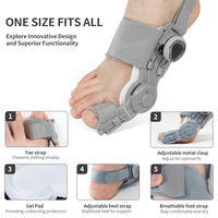 Attelle orthopédique OEM ajustable pour l'apportement du pouce et le soulagement du hallux valgus