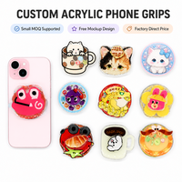 Support extensible personnalisé et poignée de téléphone mignonne en forme de dessin animé, support mobile universel pliable pour smartphones et tablettes