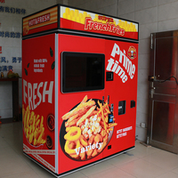 Máquina Expendedora de Papas Fritas Inteligente de Acero Inoxidable Personalizada con Pantalla Táctil de 32 Pulgadas, Cambio de Monedas, Tarjeta de Crédito, Código QR
