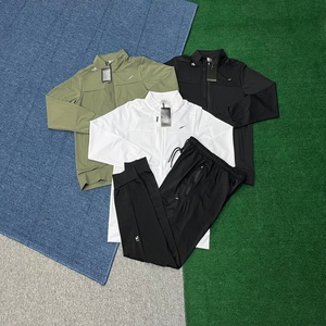 Nueva marca de deportes al aire libre para hombres, correr al aire libre, fitness, con capucha, cremallera, chaqueta informal versátil, traje deportivo, punto - Product Image 5