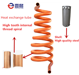 Condensador de tubo de cobre, troca de calor de bobina de cobre, bobina de troca de calor e troca de calor refrigerante para bomba de calor - Product Image 3