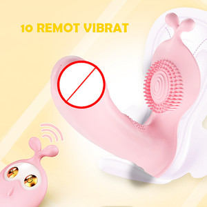 Grazioso massaggiatore femmina di coniglio con 270 gradi con un clic a raffica stimolatore clitorideo con vibrazione con un solo tocco - Product Image 3