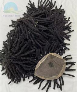 Peluca <span class=keywords><strong>de</strong></span> cabello humano virgen brasileño para hombres, tupé <span class=keywords><strong>de</strong></span> Rastas, unidad <span class=keywords><strong>de</strong></span> encaje suizo completo, con bloqueos <span class=keywords><strong>de</strong></span> pelo negro, nuevo estilo - Product Image 6