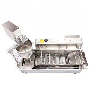 Mini friteuse commerciale électrique/gaz automatique à double rangée de beignets 110/220V faisant la ligne de machine à affordab - Product Image 1