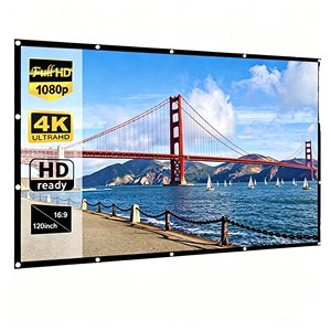 Pantalla de Proyección Exterior de 100 Pulgadas, Portátil, para Películas, Cine <span class=keywords><strong>en</strong></span> Casa, Interior y Exterior, Compatible con Proyección de Doble Cara - Product Image 1