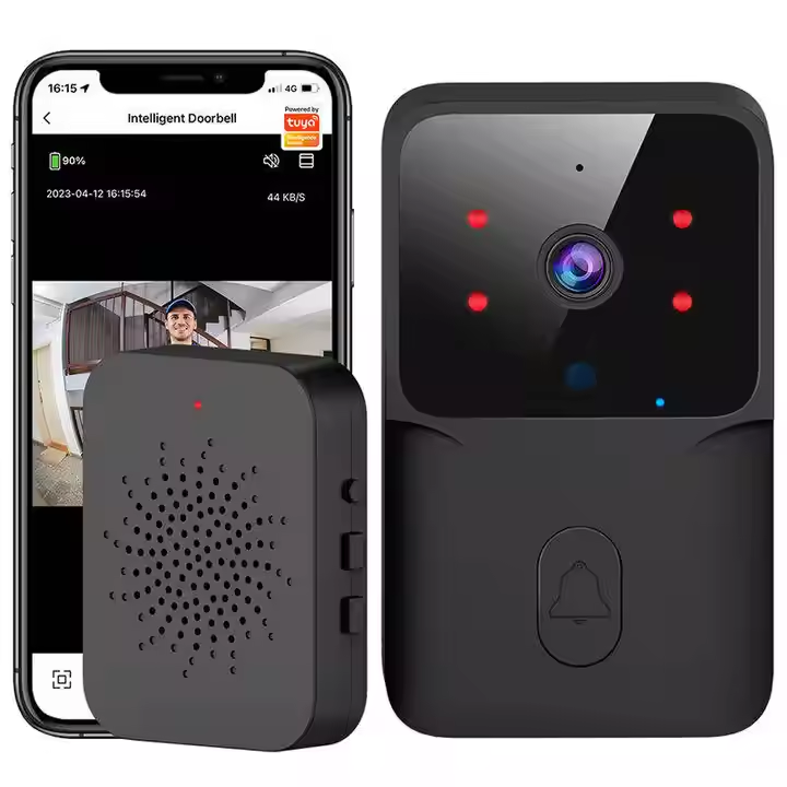 LASER 1080P Wireless Smart Doorbell With Camera & Two-Way Audio – Alexa Compatible