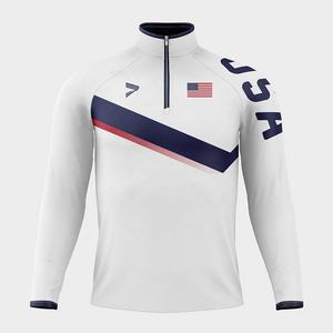 เสื้อแจ็คเก็ตฟลีซซิป 1/4 คุณภาพสูงสำหรับผู้หญิงและผู้ชาย เสื้อสเวตเชิ้ตซิป 1/4 แบบสวมหัว - Product Image 5