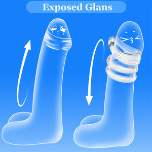 4-teiliges Set Wiederverwendbare TPE Vorhautkorrektur Neue Atmungsaktive Penisringe Sexspielzeug für Männer zur Verzögerung der Ejakulation - Product Image 4