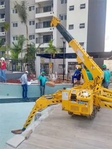 Équipement de levage de grue intelligente flèche télescopique petit moteur diesel grue araignée de levage