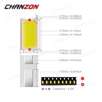100 pièces CHANZON 3014 SMD LED diode électroluminescente lampe puce couleur blanche 0.1W 3V SMT Micro bricolage PCB Circuit montage en Surface ampoule perle