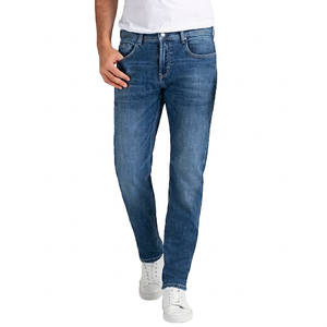 Jean en toile moderne pour homme, coupe slim, poids moyen, taille mi-haute, avec cordon de serrage, tissu premium, écologique, respirant, grandes tailles, livraison rapide - Product Image 2