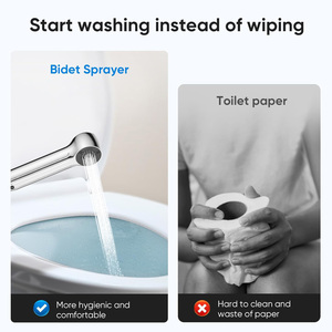 Ningbo Factory New Design <strong>Chromed</strong> ABS Plastic Muslim Toilet Shattaf Hand Shower <strong>Bidet</strong> <strong>Sprayer</strong> with Sticker Holder - Product Image 6