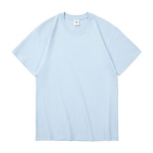 T-shirt à manches courtes pour homme en coton 230g, col rond, couleur unie, base simple, uniforme de groupe, entrepôt de Yiwu - Product Image 4