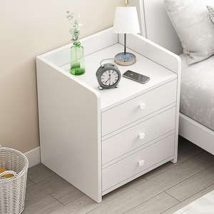Ruang tidur <span class=keywords><strong>modern</strong></span> minimalis 3 laci furnitur kabinet meja samping tempat tidur mewah kayu dengan laci tersembunyi - Product Image 5