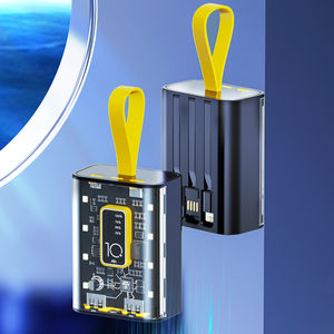 トレンドの急速充電バッテリー、小型スマホ用LEDディスプレイ付きモバイルバッテリー、ケーブル付きポータブル充電器、10000mAhパワーバンク（ケーブル付き） - Product Image 2